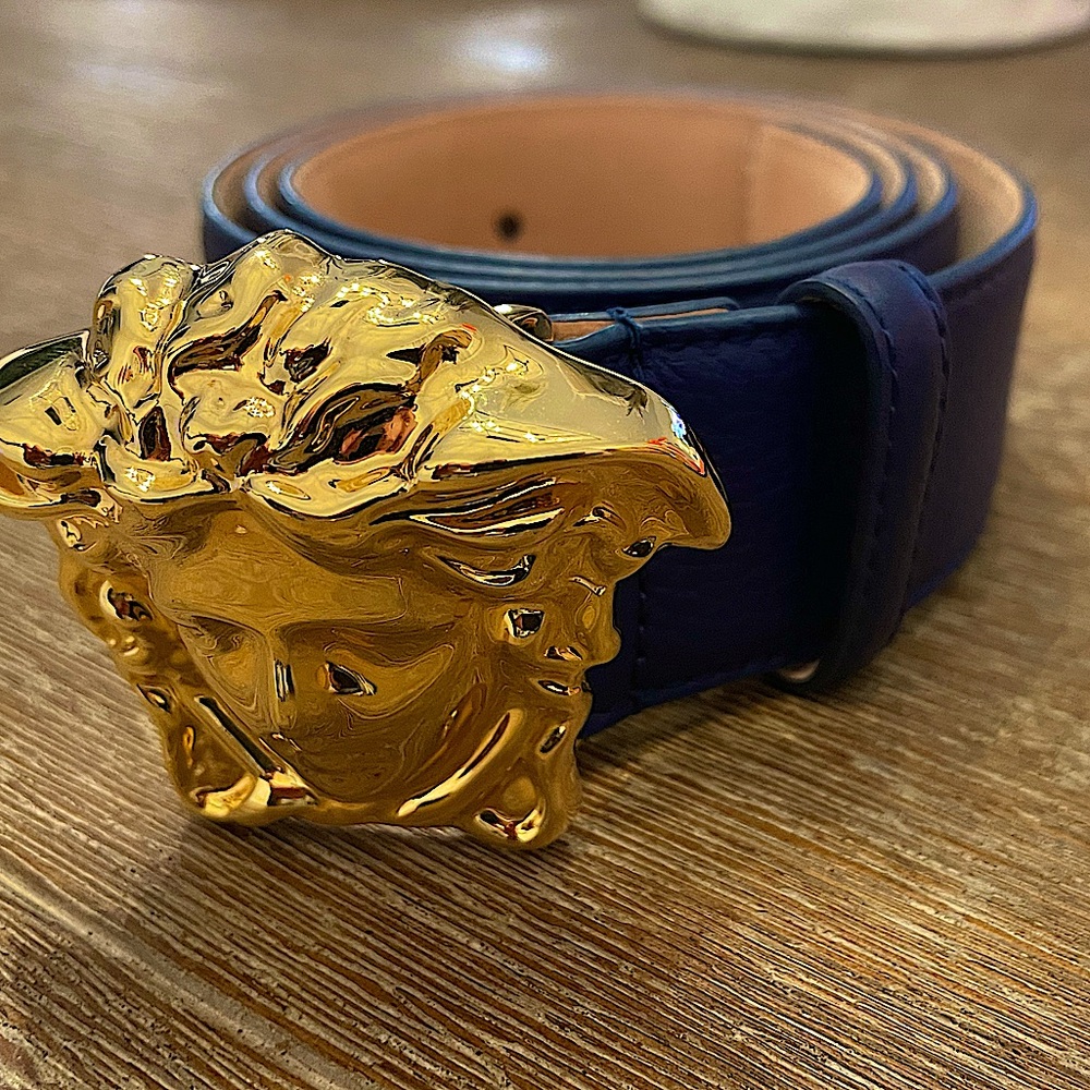 Men’s Versace Belt Navy Blue
